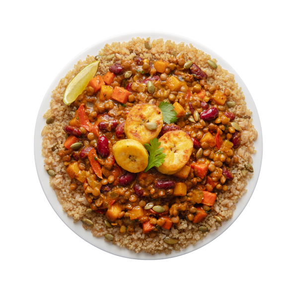 Caribbean Lentil Bowl Meal - rootberry