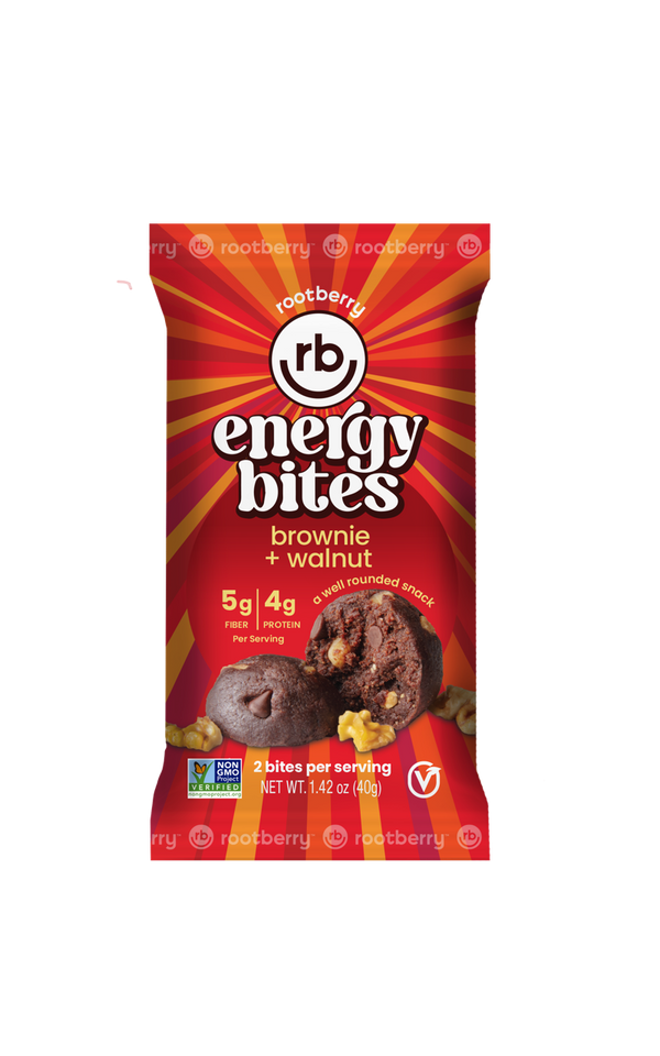Brownie Walnut Energy Bite - Chocolate Plant-Based Snack - rootberry